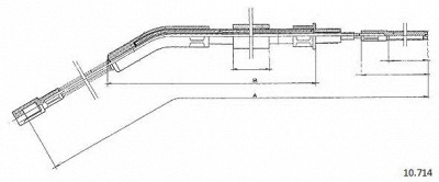 CABOR 10714 -  Трос, стояночная тормозная система