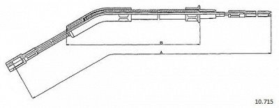 CABOR 10715 -  Трос, стояночная тормозная система