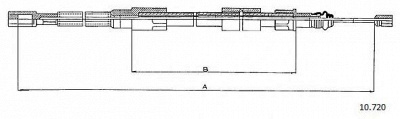 CABOR 10720 -  Трос, стояночная тормозная система