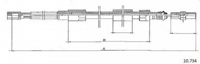 CABOR 10734 -  Трос, стояночная тормозная система