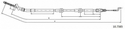 CABOR 107385 -  Трос, стояночная тормозная система