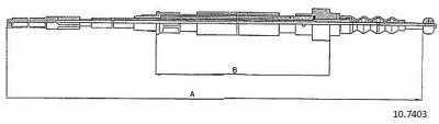 CABOR 107403 -  Трос, стояночная тормозная система