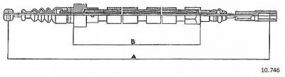 CABOR 10746 -  Трос, стояночная тормозная система