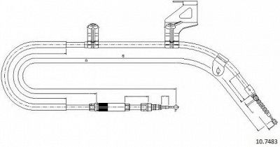 CABOR 107483 -  Трос, стояночная тормозная система