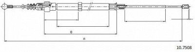 CABOR 107508 -  Трос, стояночная тормозная система