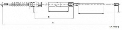 CABOR 107627 -  Трос, стояночная тормозная система