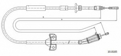 CABOR 108185 -  Трос, стояночная тормозная система