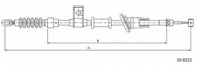 CABOR 108221 -  Трос, стояночная тормозная система