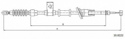 CABOR 108222 -  Трос, стояночная тормозная система