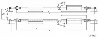 CABOR 108227 -  Трос, стояночная тормозная система
