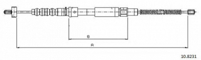 CABOR 108231 -  Трос, стояночная тормозная система
