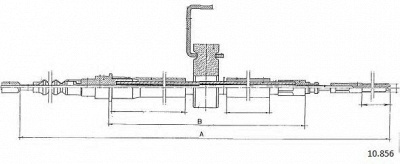 CABOR 10856 -  Трос, стояночная тормозная система