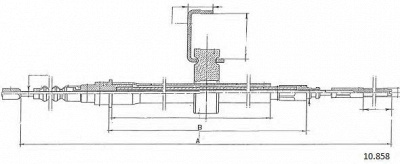 CABOR 10858 -  Трос, стояночная тормозная система