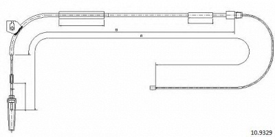 CABOR 109329 -  Трос, стояночная тормозная система