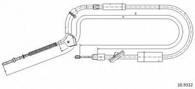 CABOR 109332 -  Трос, стояночная тормозная система