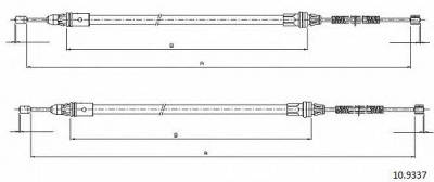 CABOR 109337 -  Трос, стояночная тормозная система