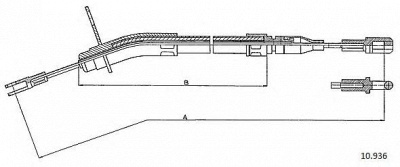 CABOR 10936 -  Трос, стояночная тормозная система