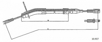 CABOR 10937 -  Трос, стояночная тормозная система