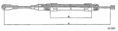 CABOR 10942 -  Трос, стояночная тормозная система