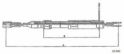 CABOR 10943 -  Трос, стояночная тормозная система
