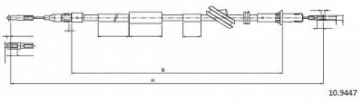 CABOR 109447 -  Трос, стояночная тормозная система