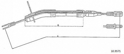 CABOR 109571 -  Трос, стояночная тормозная система
