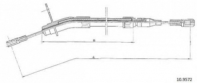 CABOR 109572 -  Трос, стояночная тормозная система