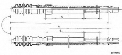 CABOR 109862 -  Трос, стояночная тормозная система