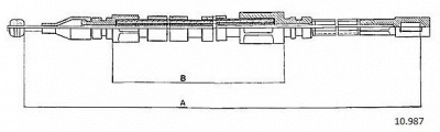 CABOR 10987 -  Трос, стояночная тормозная система