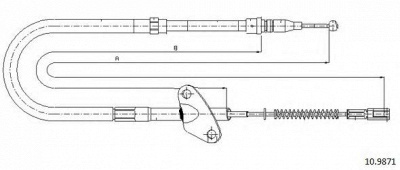 CABOR 109871 -  Трос, стояночная тормозная система