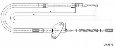 CABOR 109872 -  Трос, стояночная тормозная система