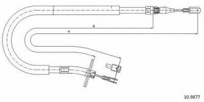 CABOR 109877 -  Трос, стояночная тормозная система