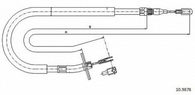 CABOR 109878 -  Трос, стояночная тормозная система