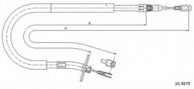 CABOR 109879 -  Трос, стояночная тормозная система