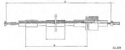 CABOR 11239 - Трос, управление сцеплением