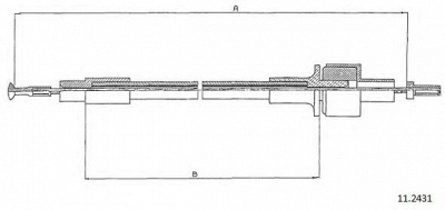 CABOR 112431 - Трос, управление сцеплением