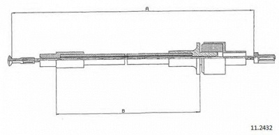 CABOR 112432 - Трос, управление сцеплением
