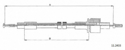 CABOR 112433 - Трос, управление сцеплением