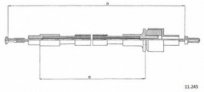 CABOR 11245 - Трос, управление сцеплением