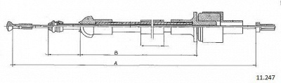 CABOR 11247 - Трос, управление сцеплением