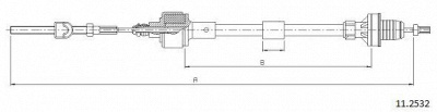 CABOR 112532 -  Трос, управление сцеплением