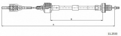CABOR 112533 -  Трос, управление сцеплением