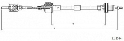 CABOR 112534 - Трос, управление сцеплением