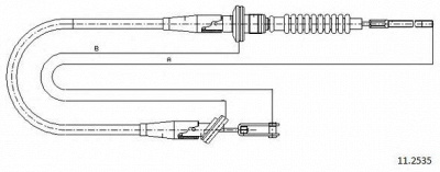 CABOR 112535 -  Трос, управление сцеплением