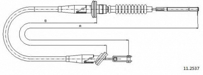 CABOR 112537 -  Трос, управление сцеплением