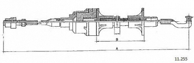 CABOR 11255 - Трос, управление сцеплением