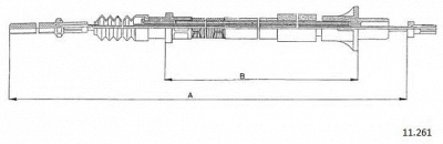 CABOR 11261 -  Трос, управление сцеплением