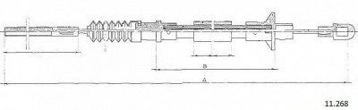 CABOR 11268 - Трос, управление сцеплением