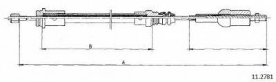 CABOR 112781 -  Трос, управление сцеплением