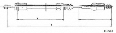 CABOR 112783 - Трос, управление сцеплением